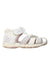 A White Sandals from Dr. Kong in size 4T for girl. (Front View)