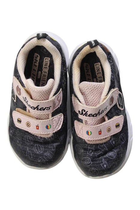 A Black Sneakers from Skechers in size 18-24M for girl. (Back View)