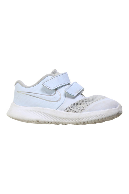 A White Sneakers from Nike in size 3T for girl. (Front View)