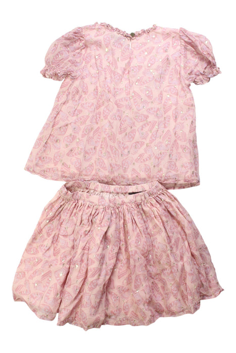 A Pink Skirt Sets from Velveteen in size 6T for girl. (Back View)