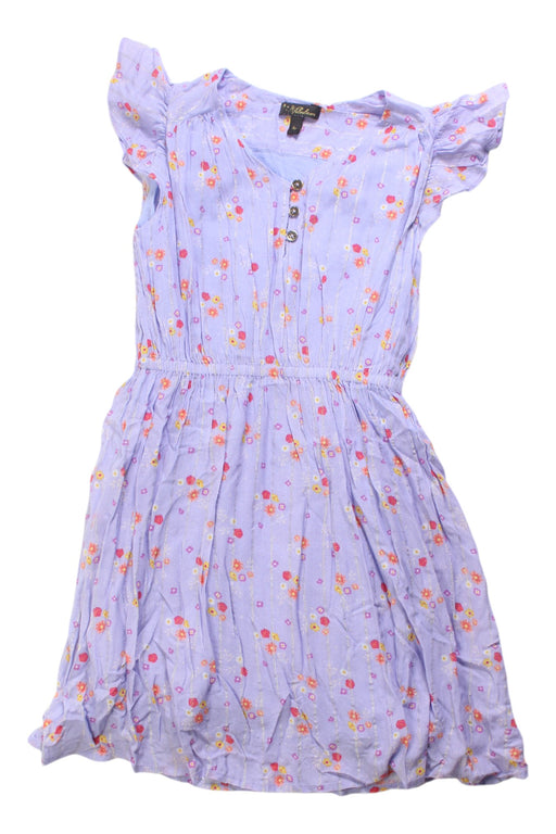 A Purple Short Sleeve Dresses from Velveteen in size 6T for girl. (Front View)