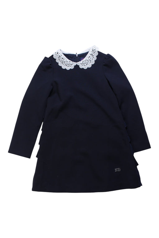 A Navy Long Sleeve Dresses from Nicholas & Bears in size 6T for girl. (Front View)