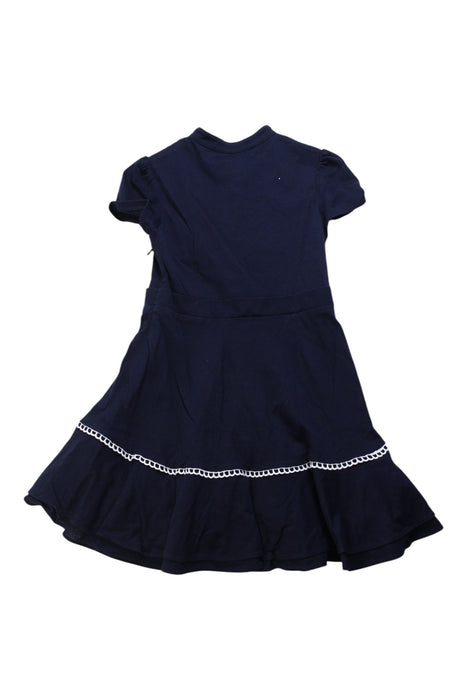 A Navy Short Sleeve Dresses from Nicholas & Bears in size 6T for girl. (Back View)