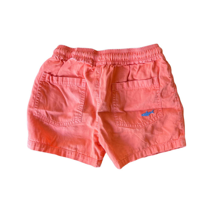 A Peach Shorts from Purebaby in size 4T for boy. (Back View)