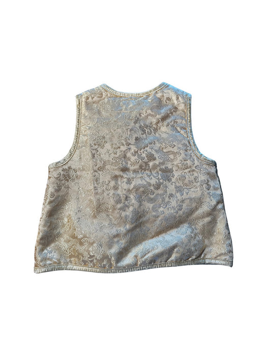 A Gold Dress Up Vests from Mides in size 18-24M for neutral. (Back View)