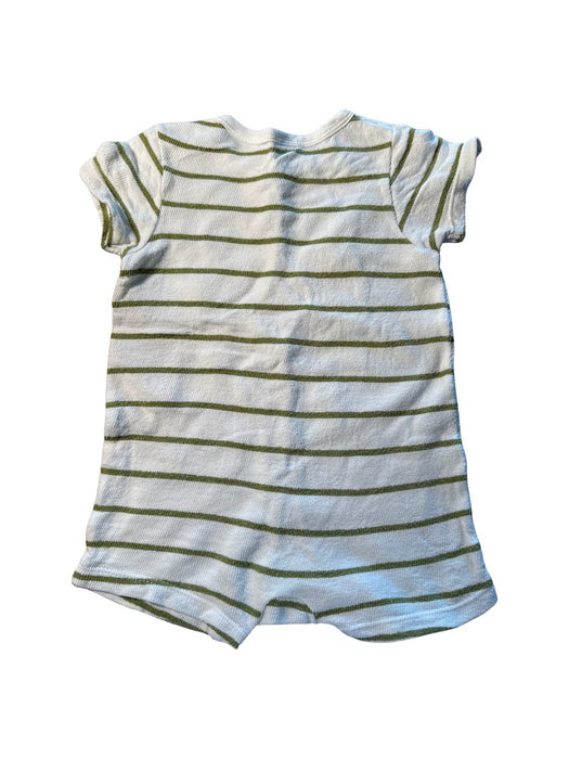 A Green Short Sleeve Rompers from Seed in size 3-6M for neutral. (Back View)