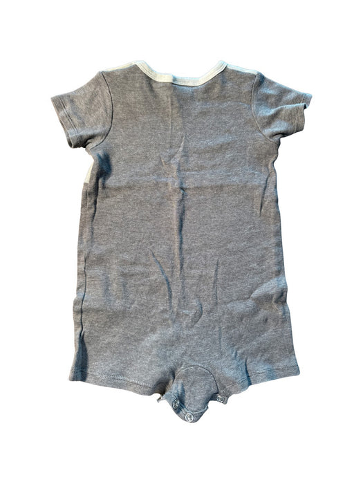 A Grey Short Sleeve Rompers from Seed in size 3-6M for neutral. (Back View)