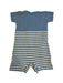 A Blue Short Sleeve Rompers from Jojo Maman Bébé in size 6-12M for boy. (Back View)