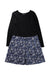 A Black Long Sleeve Dresses from Agnes b. in size 8Y for girl. (Front View)