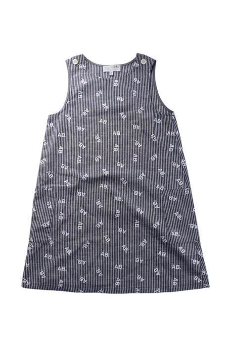 A Grey Sleeveless Dresses from Agnes b. in size 8Y for girl. (Front View)