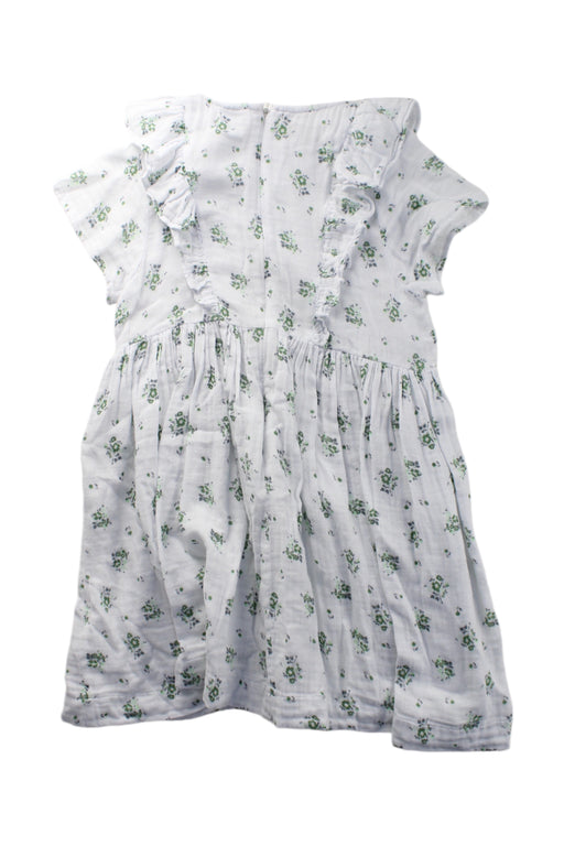 A White Short Sleeve Dresses from Petit Bateau in size 8Y for girl. (Back View)