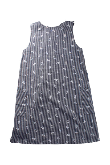 A Grey Sleeveless Dresses from Agnes b. in size 12Y for girl. (Back View)