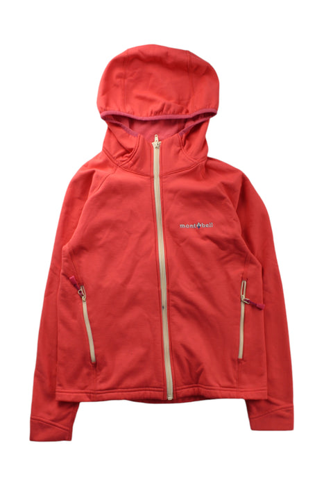 A Red Lightweight Jackets from Mont-bell in size 7Y for neutral. (Front View)