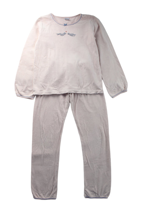 A Ivory Pyjama Sets from Petit Bateau in size 8Y for neutral. (Front View)