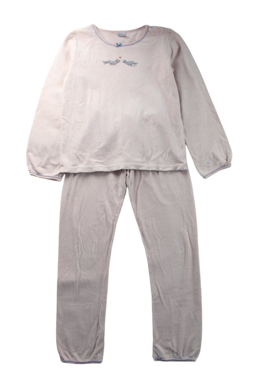 A Ivory Pyjama Sets from Petit Bateau in size 8Y for neutral. (Front View)