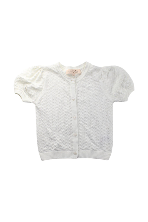 A White Cardigans from Tutu Du Monde in size 6T for girl. (Front View)