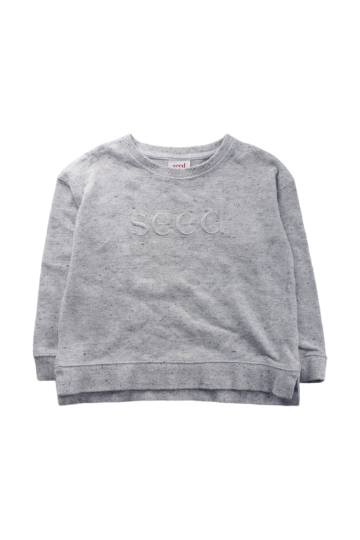 A Grey Crewneck Sweatshirts from Seed in size 5T for neutral. (Front View)