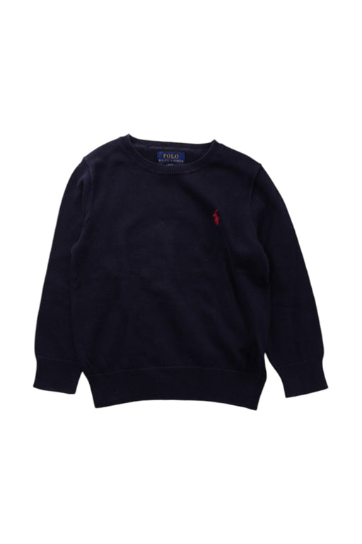 A Navy Crewneck Sweatshirts from Polo Ralph Lauren in size 4T for boy. (Front View)