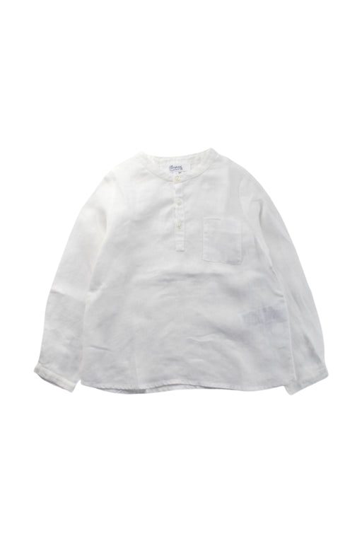 A White Long Sleeve Shirts from Bonpoint in size 4T for neutral. (Front View)