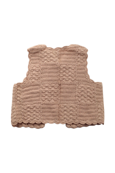 A Beige Dress Up Vests from Bonpoint in size 6-12M for neutral. (Back View)