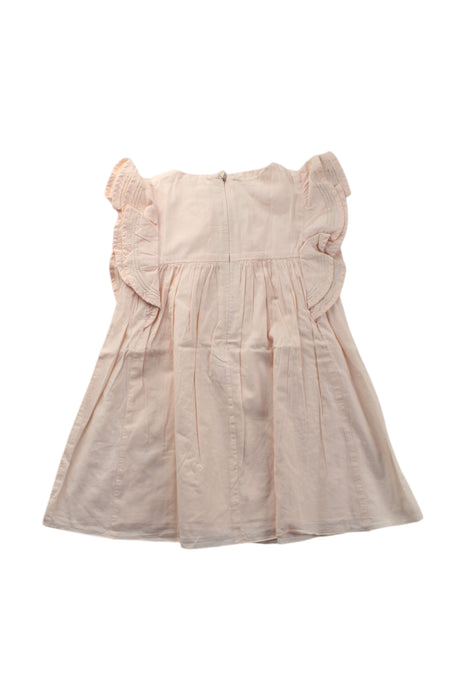 A Pink Sleeveless Dresses from Chloe in size 2T for girl. (Back View)