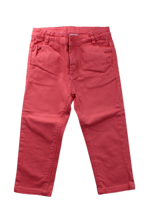 A Red Casual Pants from Jacadi in size 2T for girl. (Front View)