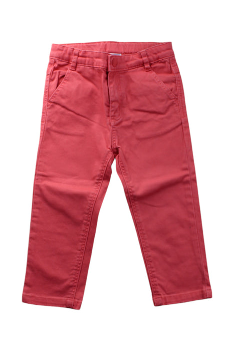 A Red Casual Pants from Jacadi in size 2T for girl. (Front View)