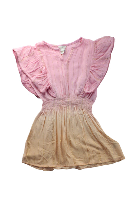 A Pink Sleeveless Dresses from Monsoon in size 3T for girl. (Front View)