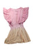 A Pink Sleeveless Dresses from Monsoon in size 3T for girl. (Back View)