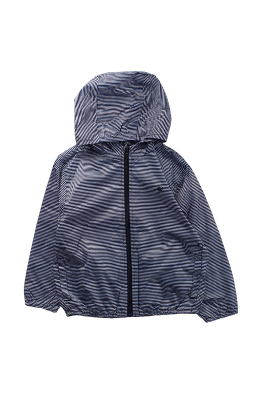 A Navy Rain Jackets from Petit Bateau in size 4T for neutral. (Front View)