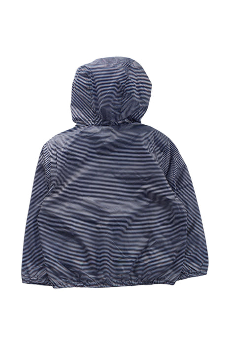 A Navy Rain Jackets from Petit Bateau in size 4T for neutral. (Back View)