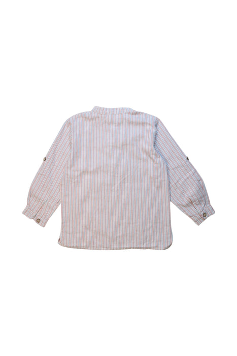 A Blue Long Sleeve Shirts from Pepa London in size 4T for boy. (Back View)