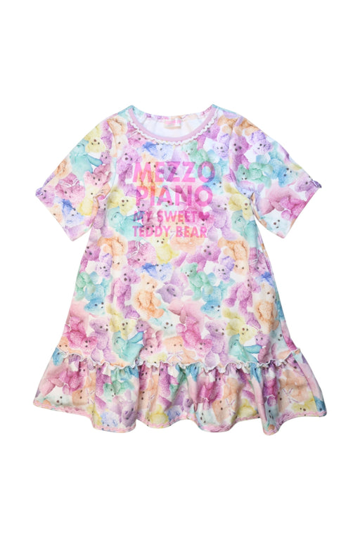 A Multicolour Short Sleeve Dresses from Mezzo Piano in size 5T for girl. (Front View)