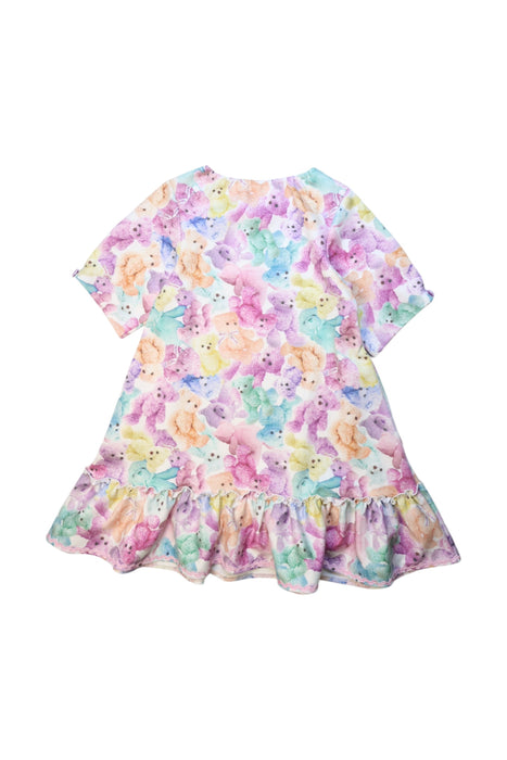 A Multicolour Short Sleeve Dresses from Mezzo Piano in size 5T for girl. (Back View)