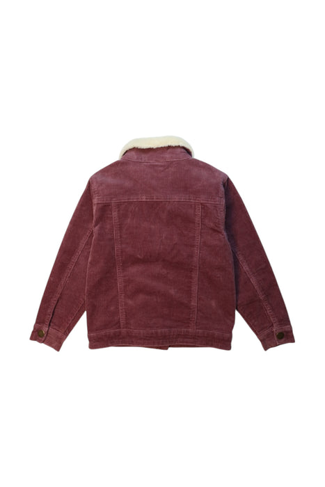 A Burgundy Lightweight Jackets from Jamie Kay in size 5T for girl. (Back View)