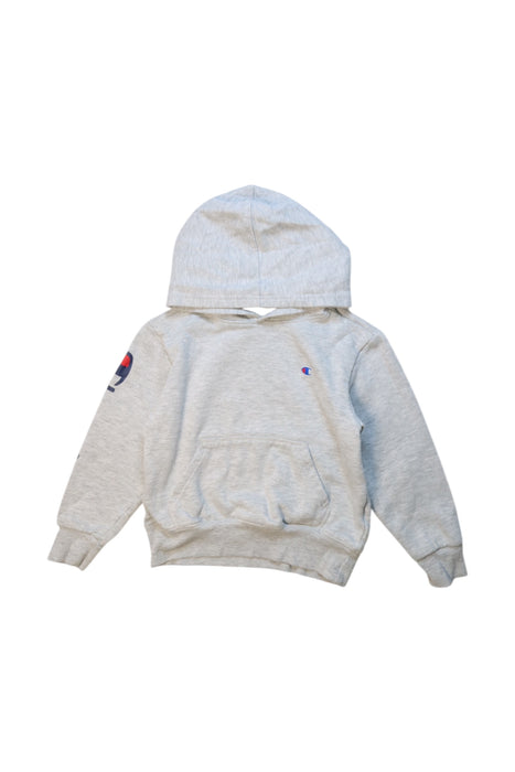 A Grey Hooded Sweatshirts from Champion in size 6T for boy. (Front View)