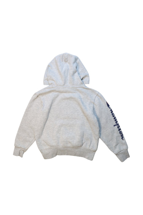 A Grey Hooded Sweatshirts from Champion in size 6T for boy. (Back View)