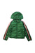 A Green Puffer/Quilted Jackets from Moncler in size 4T for boy. (Front View)