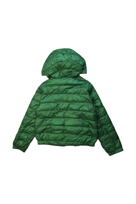 A Green Puffer/Quilted Jackets from Moncler in size 4T for boy. (Back View)