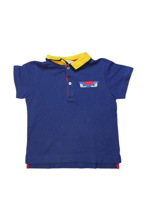 A Multicolour Short Sleeve Polos from Fendi in size 4T for boy. (Front View)