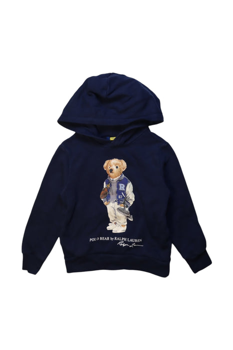 A Navy Hooded Sweatshirts from Polo Ralph Lauren in size 4T for boy. (Front View)