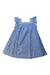 A Blue Sleeveless Dresses from Bonton in size 4T for girl. (Front View)