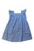 A Blue Sleeveless Dresses from Bonton in size 4T for girl. (Back View)