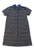 A Navy Short Sleeve Dresses from Monoprix in size 6T for girl. (Front View)