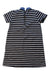 A Navy Short Sleeve Dresses from Monoprix in size 6T for girl. (Back View)