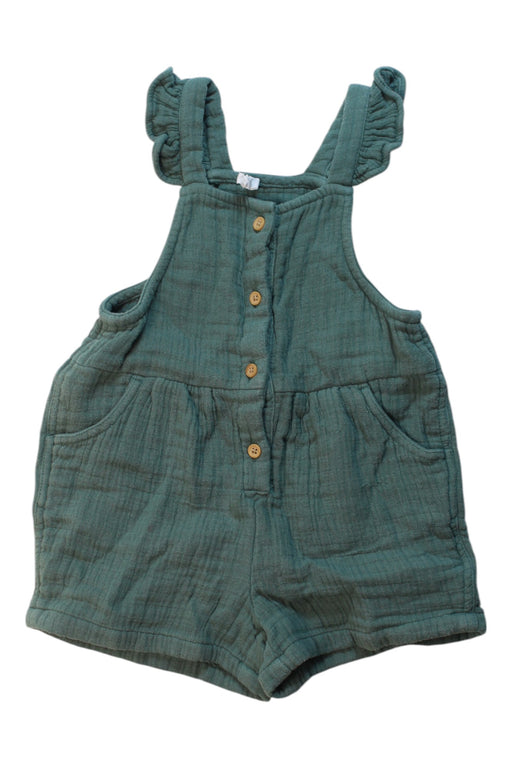 A Green Overall Shorts from Bout'Chou in size 18-24M for girl. (Front View)