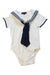 A White Short Sleeve Bodysuits from Nicholas & Bears in size 6-12M for boy. (Front View)