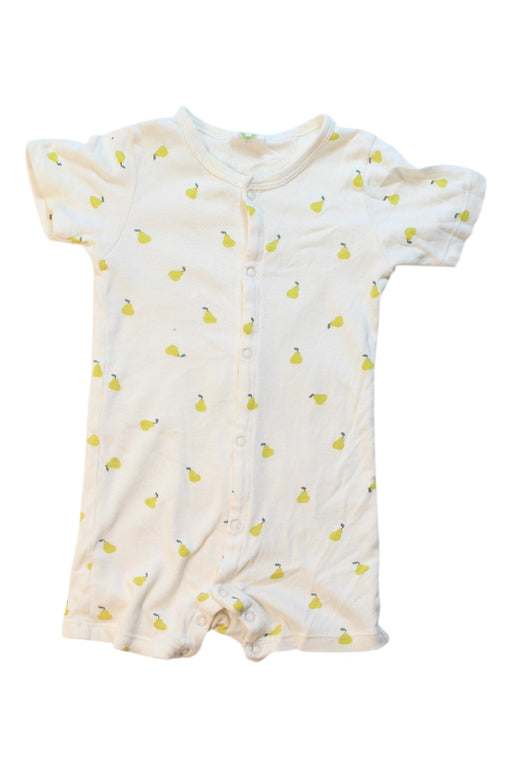 A White Short Sleeve Rompers from Nature Baby in size 3-6M for boy. (Front View)