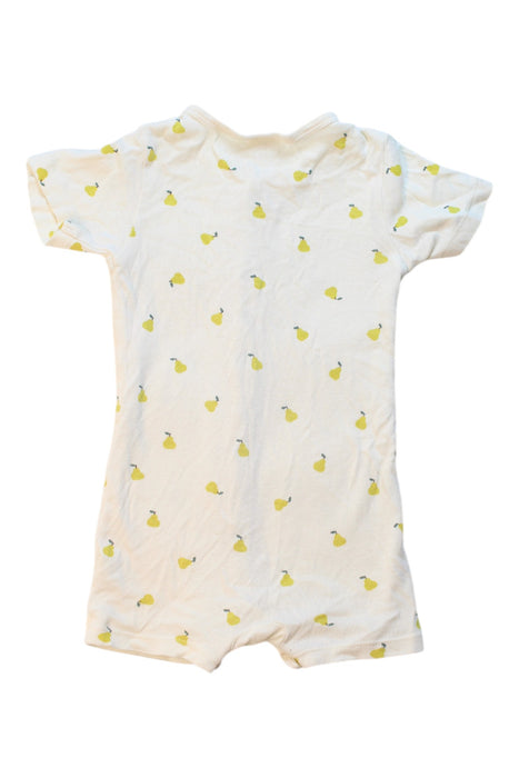 A White Short Sleeve Rompers from Nature Baby in size 3-6M for boy. (Back View)