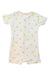 A White Short Sleeve Rompers from Nature Baby in size 3-6M for boy. (Back View)